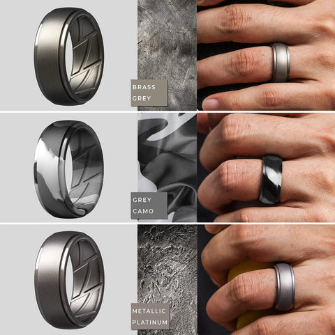 Mens Silicone Wedding Ring With Breathable Rubber Band Crafted To Handle Daily Grinds And Heavy Sweats Flexible Cushy Feel Locks In Securely For Gym Days Trail Runs Or Weekend Chores Trusted Go Anywhere Band
