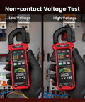 Smart Digital Clamp Meter With D-Shaped Jaws And Color Screen, Auto-Ranging Amp Meter for inrush current, non-contact voltage test