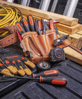 Diamond Tip Dual Material Screwdriver Set With Phillips And Slotted Drivers 8 Piece Pro Grade Hand Tools on truck bed