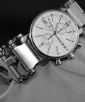 Stainless Steel Watch Adapter For Leatherman Bracelet Silver Tread Compatible With Apple Watch Ultra secure fit