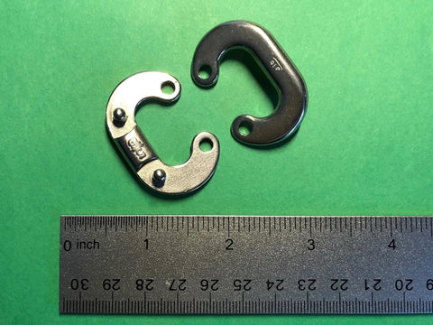 Two Stainless Steel 316 Chain Connecting Links for 5/16 Inch Rope Anchor Connector. Heavy duty marine grade deck gear.