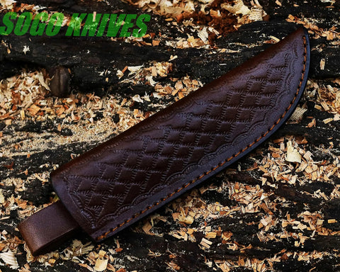 Damascus Knife Making Kit For DIY Projects Includes Knife Blank Blade Pins Handle Scales Leather Sheath And Full Knife Making Supplies