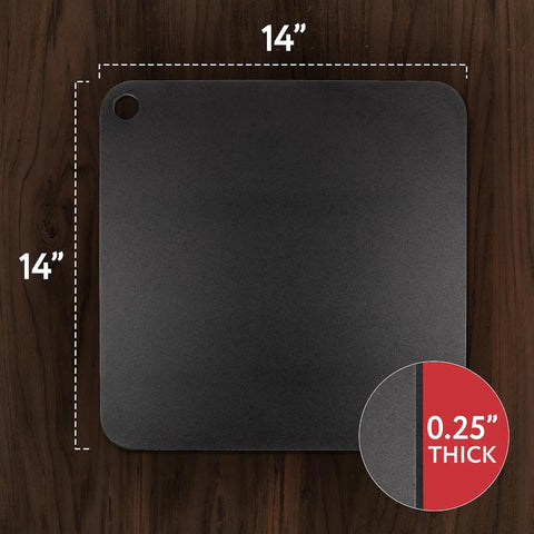 Steel Pizza Stone For Oven And Grill Pro Grade 14 by 14 inch carbon steel plate with superior heat retention, black finish