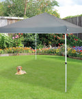 12x12 Canopy Replacement Top For Pop Up Shade Heavy Duty PU Coated 150D Oxford Fabric Gray Cover in garden