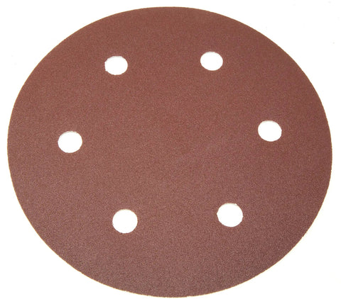 Drywall Sander Sandpaper Pack 9 Inch 120 Grit Hook And Loop 10 Count Replacement Sheets with six dust holes visible