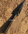 Hand Forged Viking Saga Iron Spear Point For Reenactment And LARP Carbon Steel Long Spearhead For SCA Knights