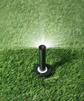 Reliable Half Circle Lawn Spray Nozzle With Adjustable 8 To 15 Feet Reach spraying water on green grass surface