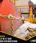 2 Pack Heavy Duty Ratchet Load Binders for 3/8 to 1/2 Inch Grade 70 Chain, 12,000 Lbs Working Load Limit in use on flatbed