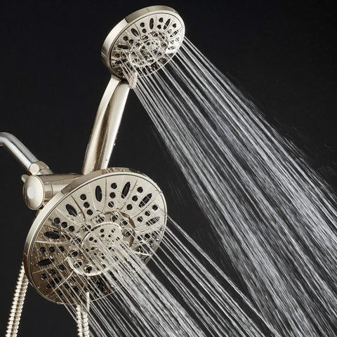 Dope Brushed Nickel 7 Inch High Pressure 3 Way Rainfall Shower Combo With 72 Inch Hose 6 Settings Handheld Included Luxury Spa Style