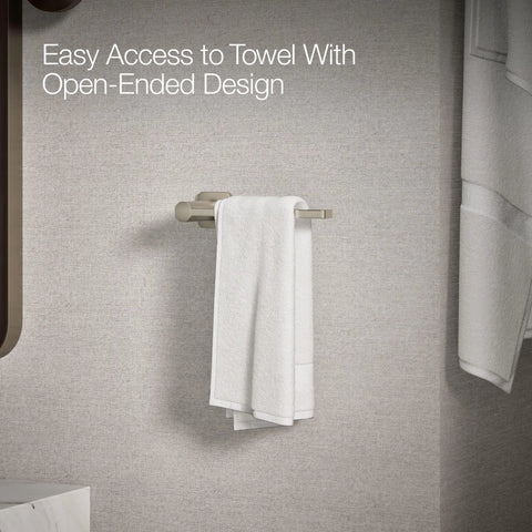 Parallel Towel Arm For Modern Bathrooms, Sleek Square And Circle Design, Durable Wall Mounted Towel Holder, Easy Install