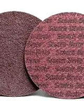 Two AL Surface Conditioning Disc 4-1/2 Inch Open Web Nonwoven Nylon for Cleaning, Finishing, Blending and Deburring discs, front and back view.