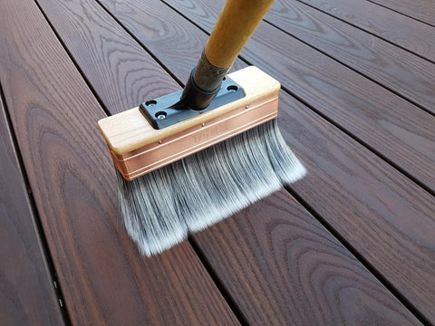 Deck Boss 7 Inch Deck Stain Brush Applicator for Wood Concrete and Composite Coatings Water Based and Oil Based Stains Seals