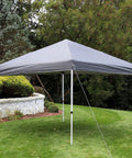 12x12 Canopy Replacement Top For Pop Up Shade Heavy Duty PU Coated 150D Oxford Fabric Gray Cover in outdoor setting