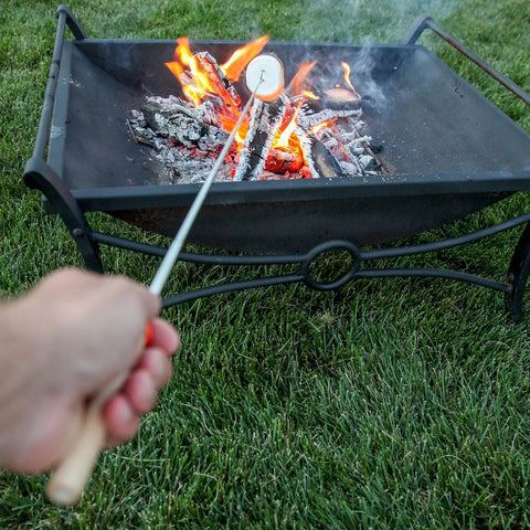 Long 32 Inch Smores Sticks Kit With Stainless Steel Skewers And Smooth Wooden Handles For Marshmallow Roasting At The Campfire