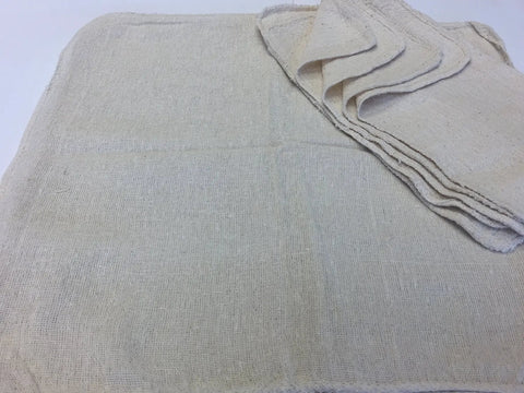 500 Unwashed Natural Cotton Shop Towels 18X18 Inches Heavy Duty Grime Busting Cleaning Rags Industrial Grade Absorbent For Grease Oil Spills Workshop Janitorial Use