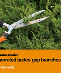 Extendable Hedge Shears With Power Lever For High Reach Pruning cutting green branches, 10 inch serrated steel blades