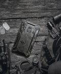 Dark Energy Poseidon Pro Indestructible Portable Charger 10,000 mAh Black With USB A And USB C Connectors on wooden surface