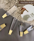 Clear Acrylic Furniture Legs Replacement Set Of 4 For Sofas Cabinets And More Modern Square Style With Gold Accent 4.7 Inch Height Durable DIY Feet