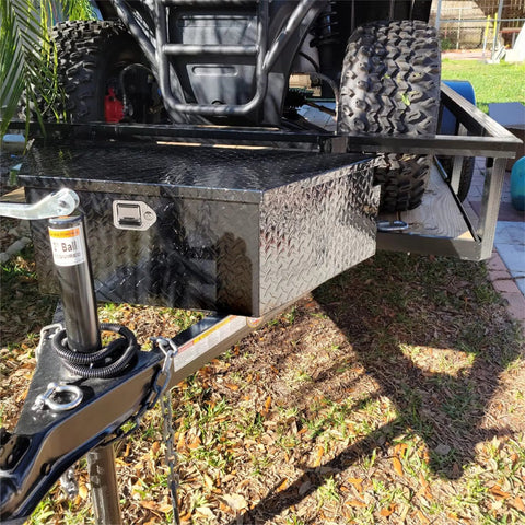 Pro Grade 26 Inch Aluminum Trailer Tongue Tool Box Built Legit Tough Road Ready With No Drama Weather Protection For RV Storage Organizer And Heavy Duty Lock