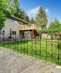 Rustproof Wrought Iron Garden Fence Border 32 Inch High And 20 Feet Long Across 14 Panels No Dig Fence For Flower Beds Yard