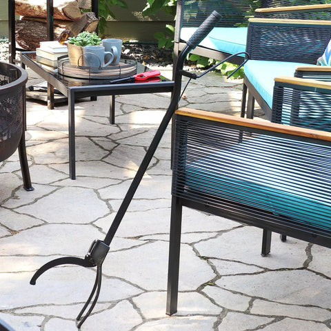 36 Inch Steel Log Tongs For Fire Pit Maneuvering Hot Embers Safely Easy Grip Handle Makes Tending Backyard Campfires A Breeze Weekend Warrior Approved Tool For Rearranging Seasoned Logs Without Burning Your Mitts During Cozy Nights Outdoors