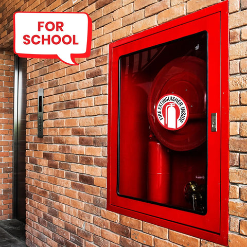 Set Of 15 Durable Vinyl Fire Extinguisher Inside Signs, 3x3 Inch, UV Resistant, Easy Peel And Apply, Fade-Resistant Safety Signage