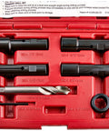LTI Tools LT1350 Lug Ripper kit in red plastic case with black metal extractor/adapters.