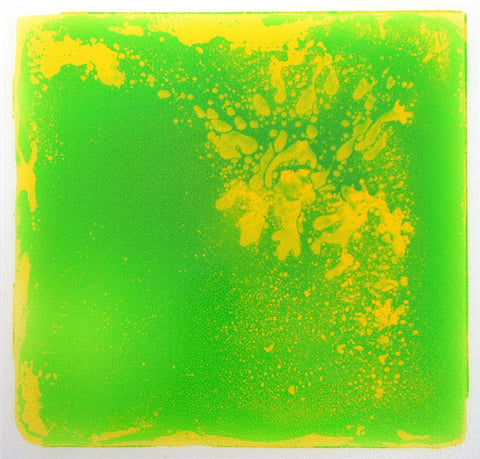 Interactive 20 Inch Liquid Floor Tiles Set In Six Colors No Setup Non Slip Pressure Tested Non Toxic Sensory Floor Tiles For Playrooms Classrooms Studios And Party Decor Kid Friendly Party Ready, green and yellow liquid design tile close-up