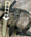 Beefed-Up Dive Knife With Sheath And Leg Strap, Thigh Knife With 440 Stainless Fixed Blade, Corrosion Resistant