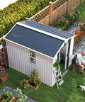 Heavy Duty 8x6 Ft Outdoor Metal Storage Shed With Reinforced Frame Lockable Doors Air Vents Weatherproof Built To Last Garden Tool Shed