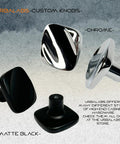 Modern Square Curved Matte Black Cabinet Knobs Pack of 10 Solid Zinc High End European Style Drawer and Door Pulls