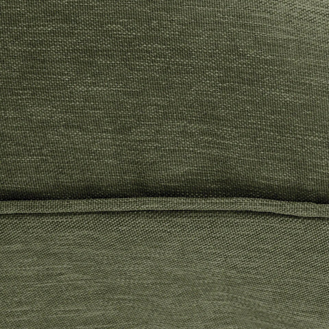 Close-up of Montlake FadeSafe Outdoor Bench Cushion 41 X 18 X 3 Inches Contoured, Water Resistant, Fade Resistant Fabric in Heather Fern.