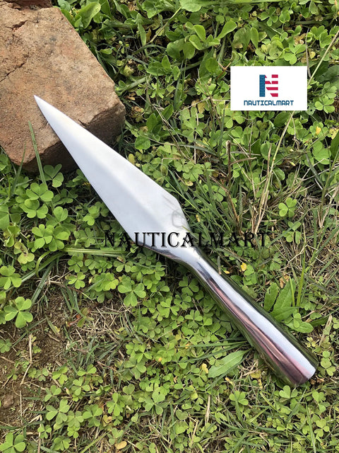 Hand Forged Medieval Spear Point For Reenactment And LARP Gonna Give You A Legit Medieval Vibe With A Blunted Point Steel Lozenge Head