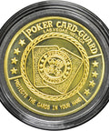 Hand Painted Poker Card Guard Protector Money Machine With Acrylic Case And One And A Half Inch Brass Coin Durable Card Protector