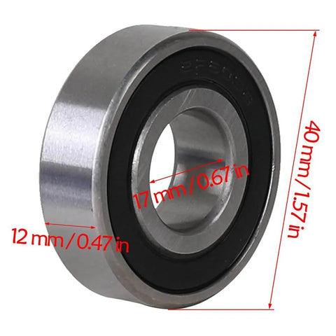 6203RS Deep Groove Ball Bearing For ATV Quad Go Kart Front Knuckle Spindle Disc Brake Wheel Hub 40x12 mm