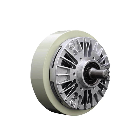 Magnetic Particle Clutch And Powder Brake System with adjustable torque control, visible dual axle design for precise motion, 100Nm range