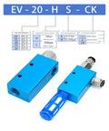 Beefed-Up Vacuum Generator With Suction Cup And Negative Pressure Control Valve, Air Ejector EV-20HS 8mm for precise hold