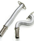 Ez Flex Adjustable Universal Venturi Tubes 2-Pack for Gas Grills with square mount, promotes even gas flow, metal tubes with gaskets and screws.
