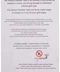 Packaging back of Ez Flex Adjustable Universal Venturi Tubes 2-Pack for Gas Grills with instruction and product details visible.
