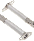 Ez Flex Adjustable Universal Venturi Tubes 2-Pack for Gas Grills with Square Mount, shown with metal finish and mounting brackets