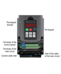 220V frequency drive for 1.5kW CNC spindle, showing keypad and circuit terminals