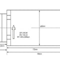 Technical diagram of 1.5kW CNC Spindle, Air Cooled, With 80mm ER11 Tool Holder, 4 Bearing Assembly, dimensions labeled in millimeters.