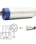 Air Cooled Spindle 1.5kW ER11 220V For CNC Milling With Four Bearings High Speed Torque Stability diagram