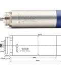 Air Cooled Spindle 1.5kW ER11 220V for CNC Milling with Four Bearings, product dimensions and diagram view