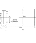 Technical diagram of Air Cooled Spindle Kit 1.5kW ER16, 80mm Shaft, Four P4 Bearings, 0.01mm Runout, with dimensions and specifications.