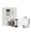 Air Cooled CNC Spindle With Four Ceramic Ball Bearings 3.5kW ER25 Tooling Includes 3.7kW VFD Inverter 380V