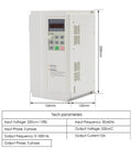 3.7kW VFD Inverter for Air Cooled CNC Spindle With Four Ceramic Ball Bearings 3.5kW ER25 Tooling, front view, 380V, 3-phase.