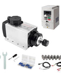 Air Cooled CNC Spindle Kit 220V 2.2KW Spindle Motor with 2.2KW VFD ER20 collets and accessories for routers and milling machines