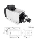 Air Cooled CNC Spindle Kit 220V 2.2KW Spindle Motor With 2.2KW VFD ER20 Collets technical drawing