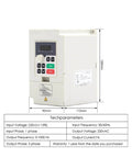 Powerful 1.5 kW ER11 Air Cooled Spindle Motor For CNC Machines With 1.5 kW Inverter VFD dimensions and tech specs